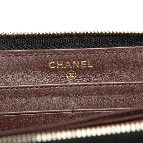 CHANEL Black Caviar Leather Logo Wallet - Picture 10 of 14